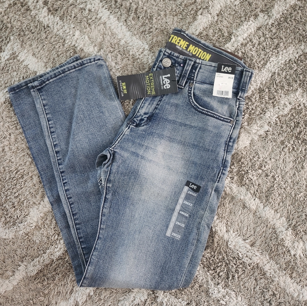 Brand New Men's Lee Slim Fit Straight Leg Jeans Size 29x32